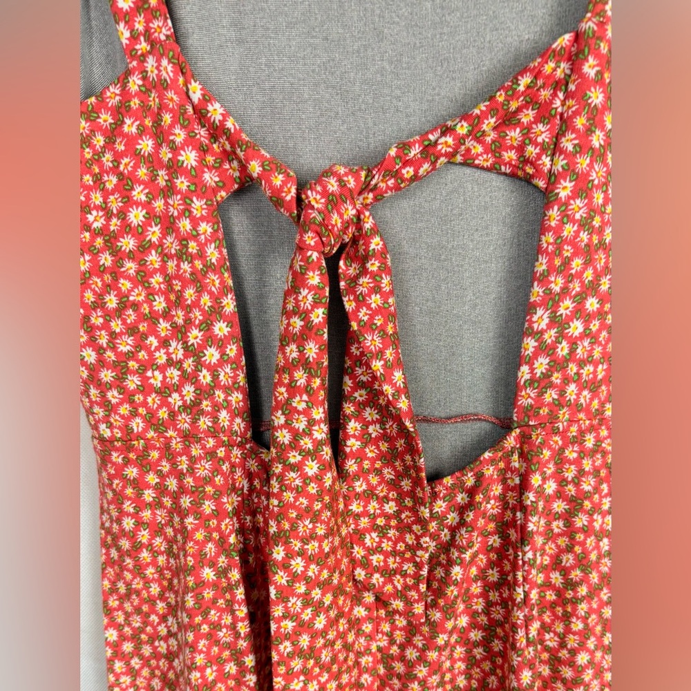 Free People Lorelai Printed Midi Sleeveless Dress Cottagecore Romantic EUC - Picture 4 of 9